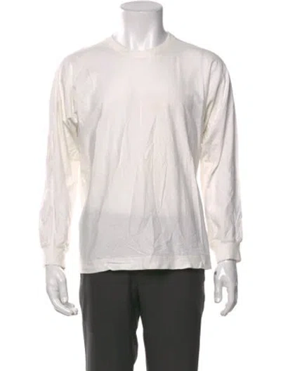 Pre-owned Issey Miyake Crew Neck Long Sleeve T-shirt In White