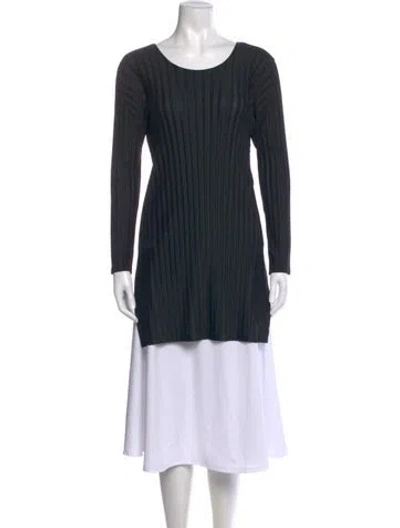 Pre-owned Issey Miyake Crew Neck Long Sleeve Tunic In Multi