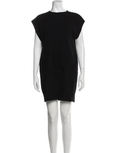 Pre-owned Issey Miyake Crew Neck Short Sleeve Top In Black