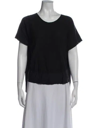 Pre-owned Issey Miyake Crew Neck Short Sleeve Top In Blue