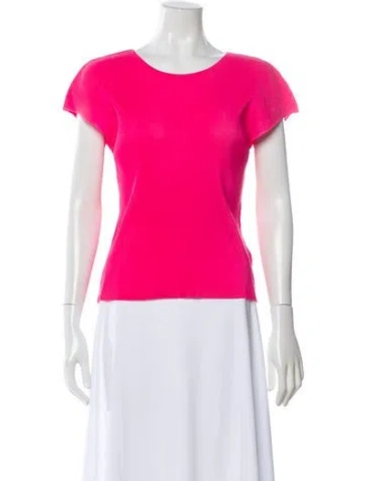 Pre-owned Issey Miyake Crew Neck Short Sleeve Top W/ Tags In Pink