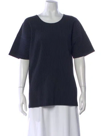 Pre-owned Issey Miyake Crew Neck Short Sleeve T-shirt In Blue