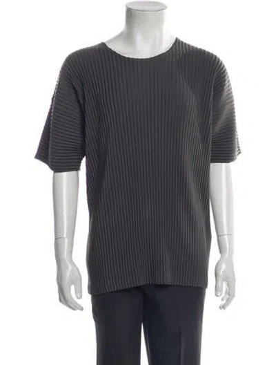 Pre-owned Issey Miyake Crew Neck Short Sleeve T-shirt In Gray
