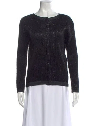 Pre-owned Issey Miyake Crew Neck Sweater In Black