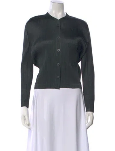 Pre-owned Issey Miyake Crew Neck Sweater In Green