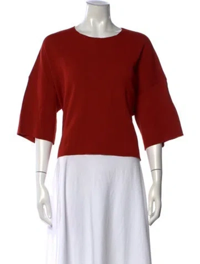 Pre-owned Issey Miyake Crew Neck Sweater In Orange