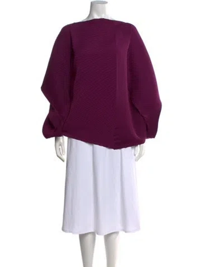 Pre-owned Issey Miyake Crew Neck Sweater In Purple