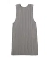 Issey Miyake Crew Neck Vest In Light Grey