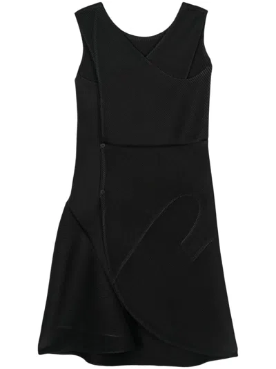 Issey Miyake Crewneck Midi Dress In Black