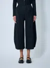 Issey Miyake Cropped Pleated Pants In Black