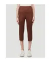 Issey Miyake Cropped Pleated Trousers In Red