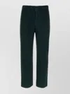 ISSEY MIYAKE CROPPED RIBBED TEXTURE WIDE LEG TROUSERS