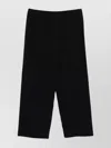 Issey Miyake Straight-leg Trousers With Pleated Texture And Elasticated Waistband In Black