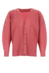 Issey Miyake Cardigan In Poliestere Rosa Scuro  Uomo