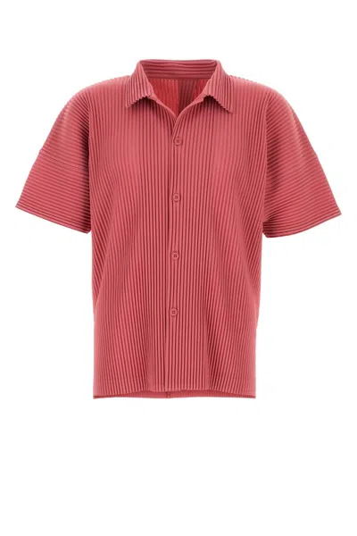 ISSEY MIYAKE DARK PINK POLYESTER SHIRT