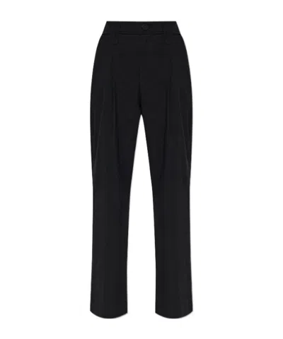 Issey Miyake Dart-detailing Trousers In Black