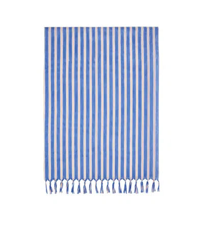 Issey Miyake December Generic Stripes Striped Scarf In Blue
