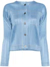 Issey Miyake Denim-like Jacket In Blue