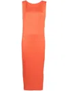 Issey Miyake Diffused Midi Dress In Orange