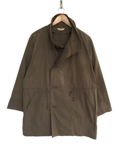 Pre-owned Issey Miyake Double Breast Witch Overcoat Jacket In Olive