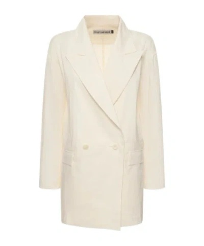 Issey Miyake Double-breasted Blazer In Neutral