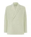 Issey Miyake Green Tailored Pleats 1 Blazer In White