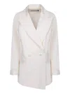 ISSEY MIYAKE DOUBLE-BREASTED WHITE JACKET