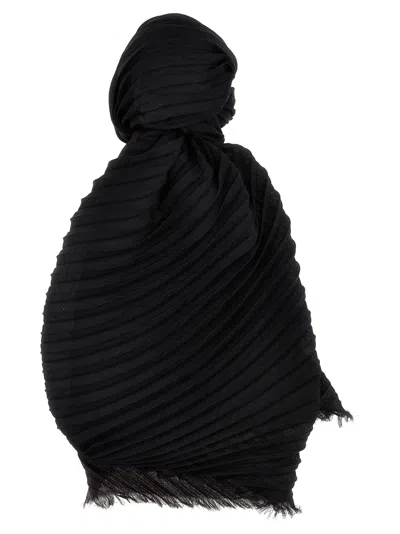 Issey Miyake Double Pleats Scarves And Foulards Black