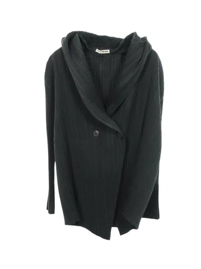 Pre-owned Issey Miyake Double-breasted Jacket In Green