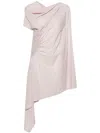 Issey Miyake Draped Asymmetric Dress In Pink