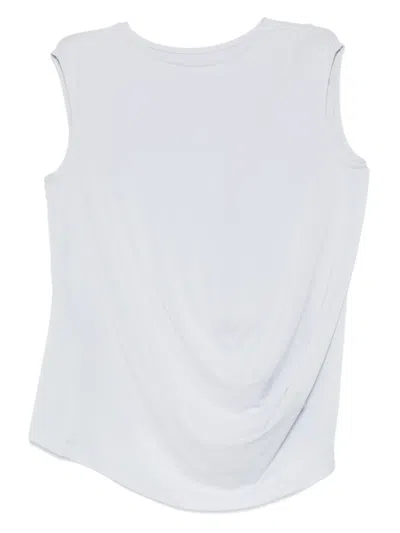 Issey Miyake Draped Sleeveless Top In Blue