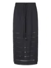 Issey Miyake Drawstring Pleated Skirt In Black