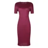Issey Miyake Dress In Burgundy