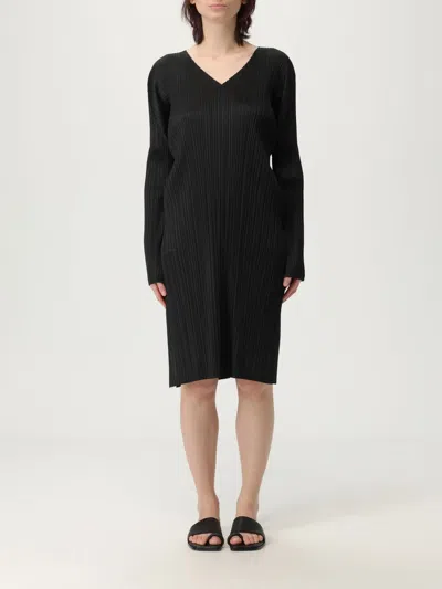 ISSEY MIYAKE DRESS PLEATS PLEASE ISSEY MIYAKE WOMAN COLOR BLACK,G98146002