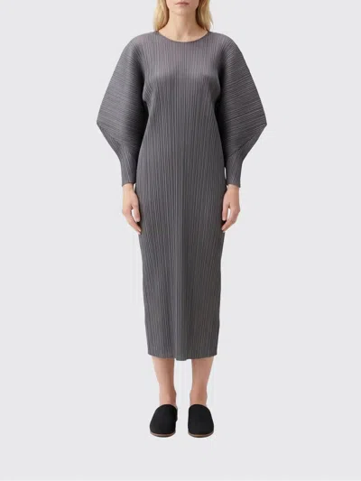Issey Miyake Skyline Midi Dress In Gray