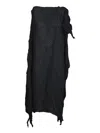 Issey Miyake Wrinkled And Twisted Maxi Dress In Black
