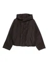 Issey Miyake Duvet Hooded Coat In Brown