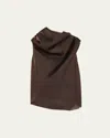 Issey Miyake Eau Draped Top In Nasu Brown