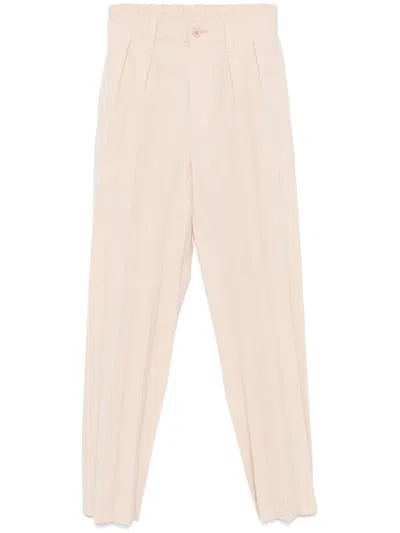 Issey Miyake Pleated Regular Trousers In Neutrals