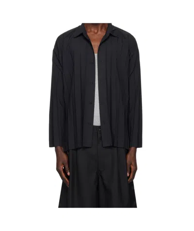 Issey Miyake Black Edge Shirt In 15-black
