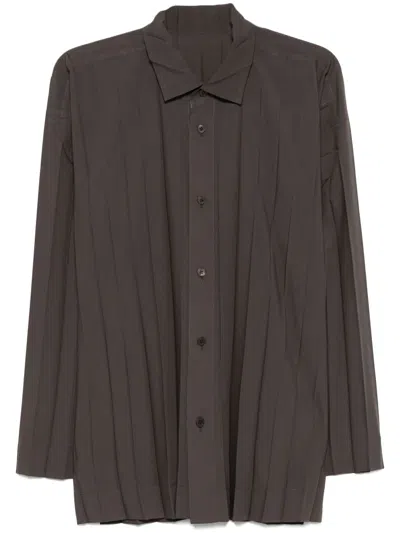 Issey Miyake Edge Shirt In Braun