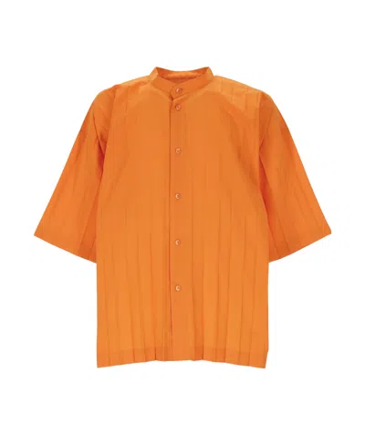 Issey Miyake Edge Shirt In Orange