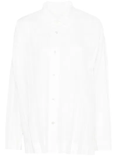 Issey Miyake Edge Shirt In White