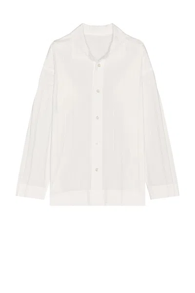 Issey Miyake Edge Shirt In White