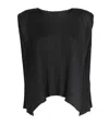 Issey Miyake Efficient Square Sleeveless Blouse In Black