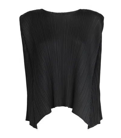 Issey Miyake Efficient Square Sleeveless Blouse In 黑色