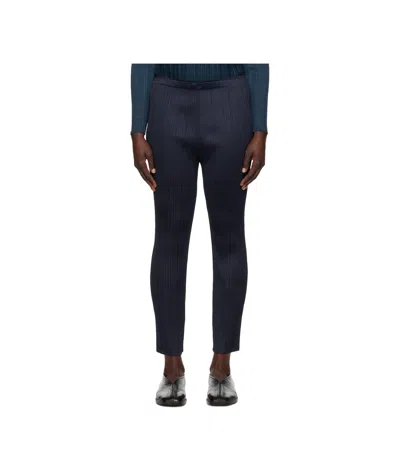 Issey Miyake Elastic Waist Casual Pants In Black
