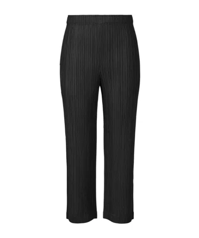Issey Miyake Elastic Waist Casual Pants In Black