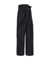 Issey Miyake Black Enfold Trousers In Black