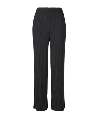 Issey Miyake Elastic Waist Casual Pants In Black
